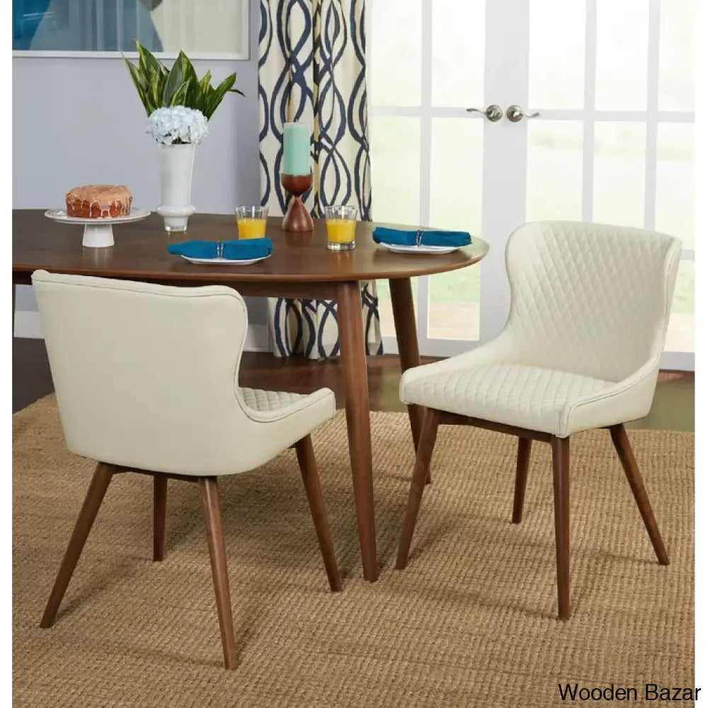 Elisco Modern Dining Table Set For Living - Wooden Bazar