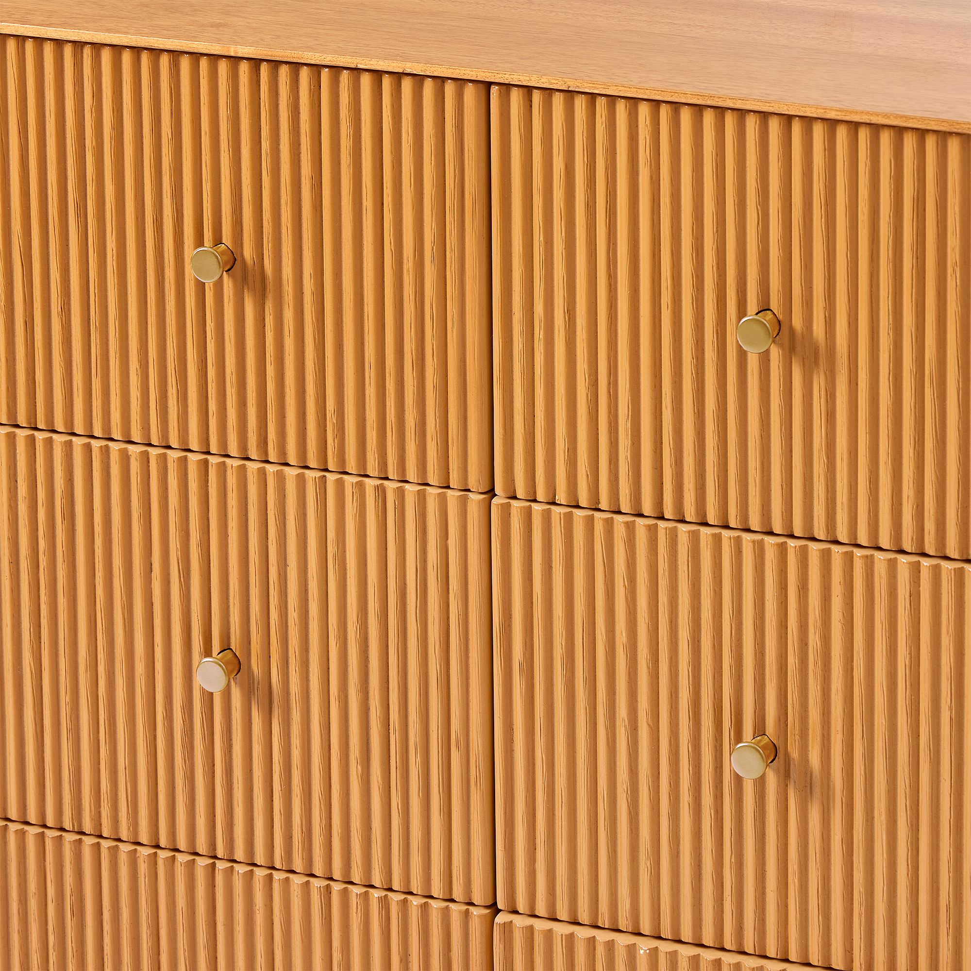 Zanz 6-Drawer Dresser - Wooden Bazar