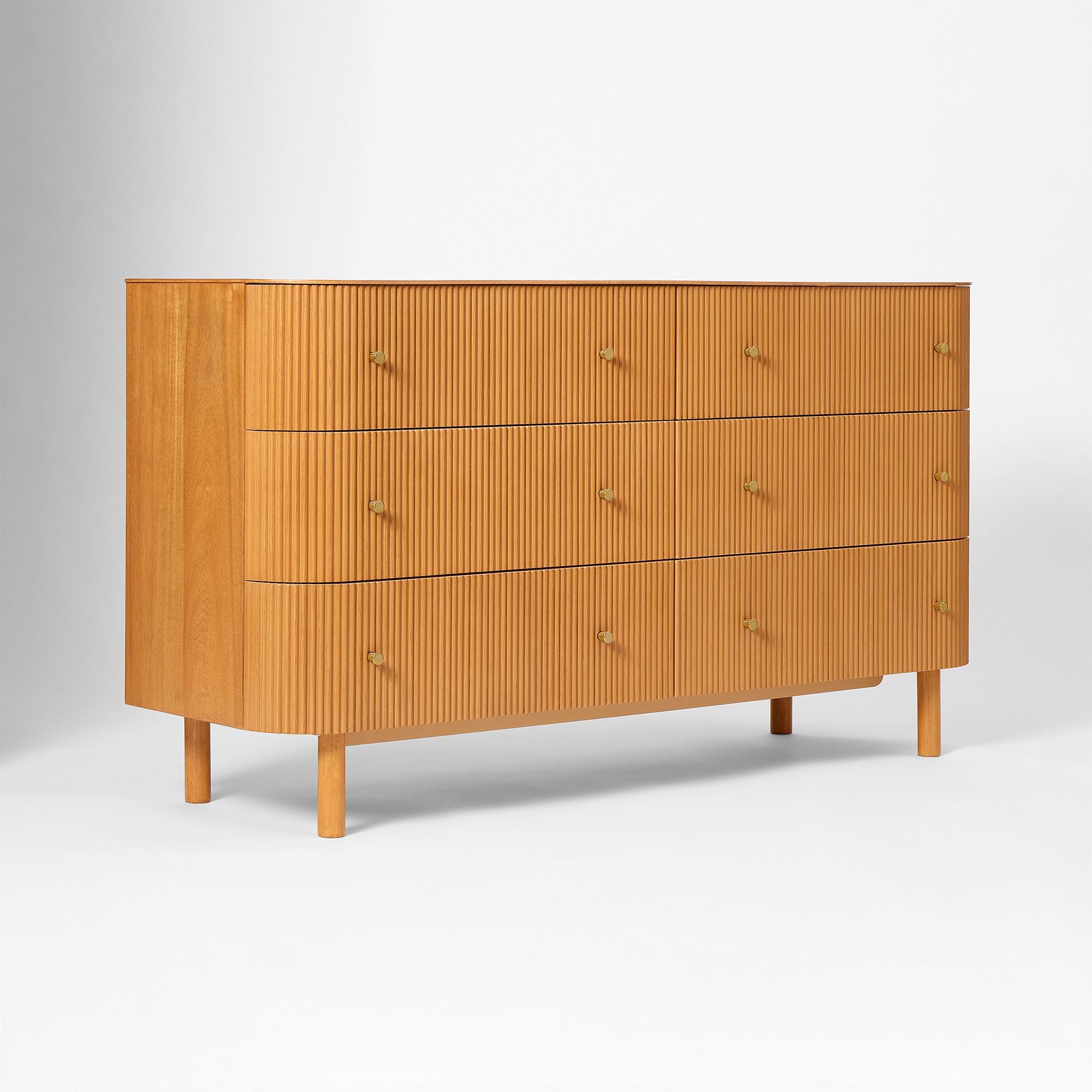 Zanz 6-Drawer Dresser - Wooden Bazar