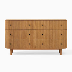 Zanz 6-Drawer Dresser - Wooden Bazar