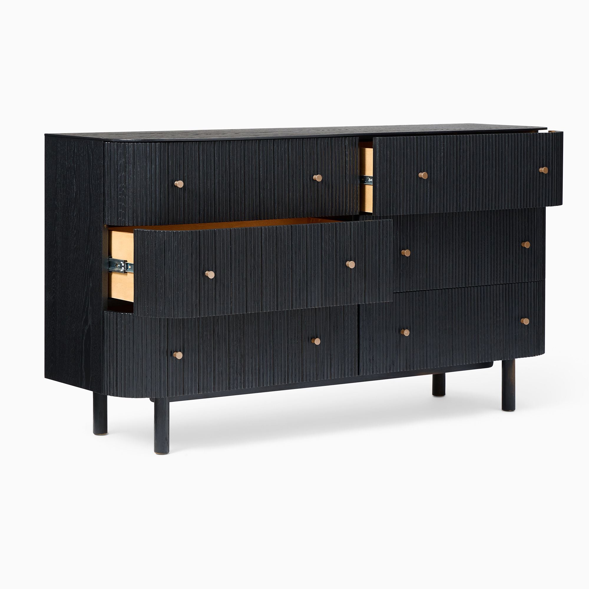 Zanz 6-Drawer Dresser - Wooden Bazar