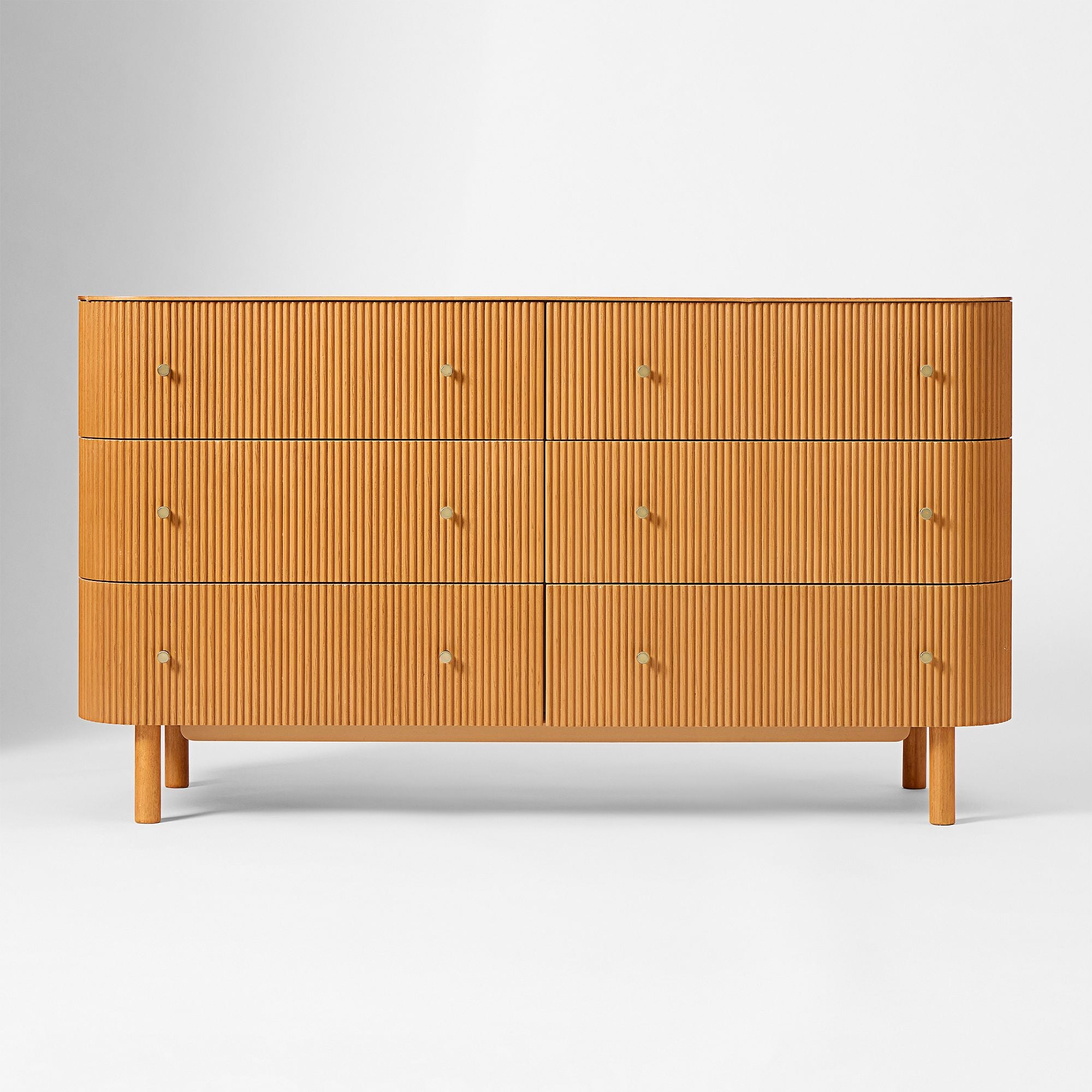 Zanz 6-Drawer Dresser - Wooden Bazar