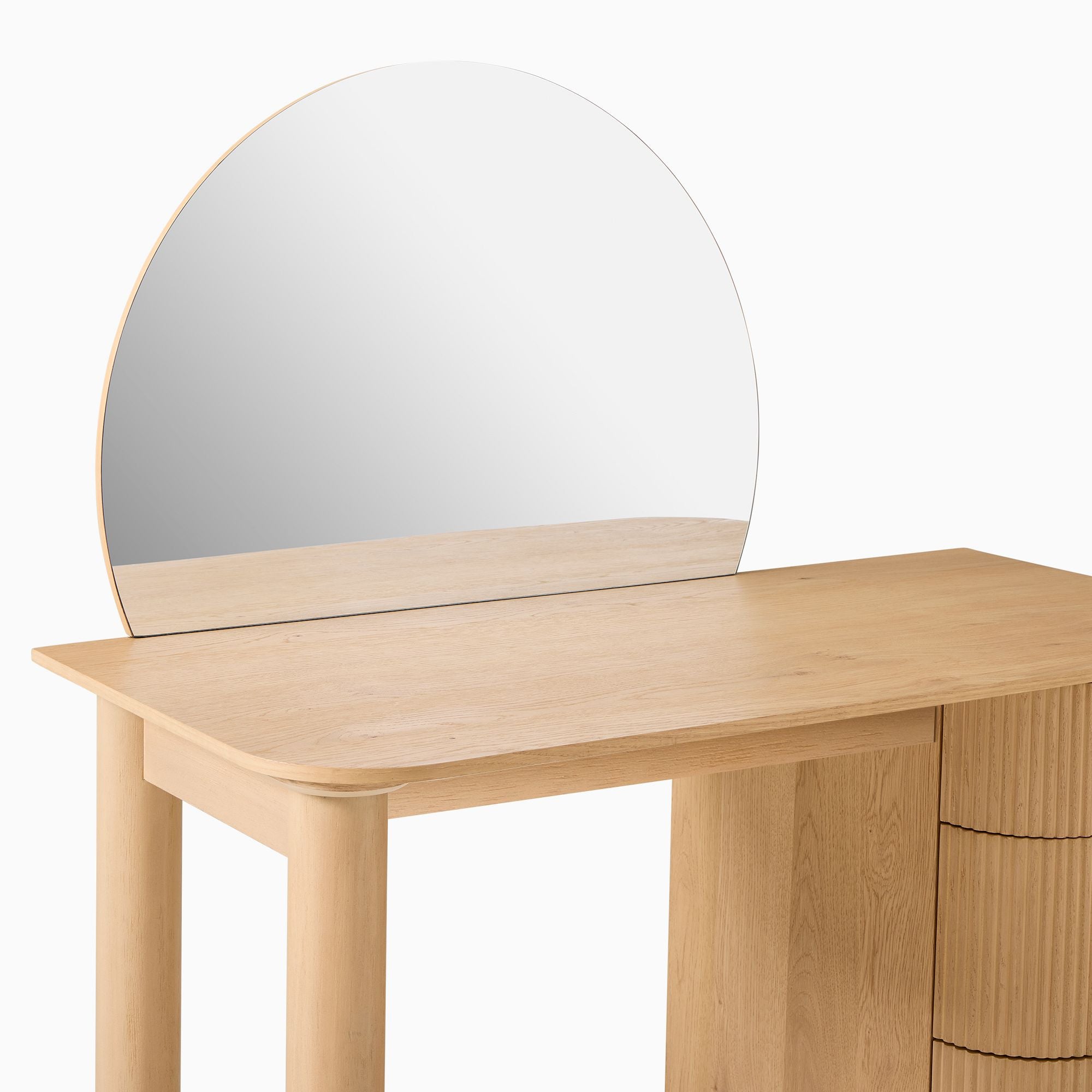 Razpox Vanity Wooden Dressing Table With Mirror - Wooden Bazar