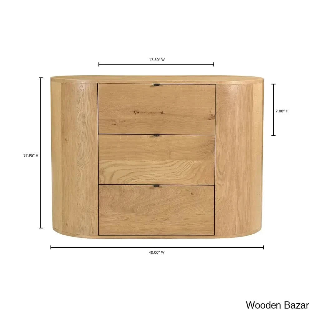 Ellis Contemporary Classics Theo 3-Drawer Chest With Stylish And Functional Storage For Modern