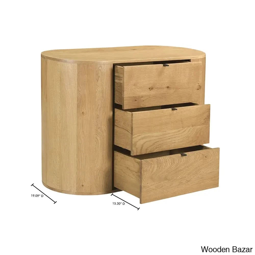 Ellis Contemporary Classics Theo 3-Drawer Chest With Stylish And Functional Storage For Modern