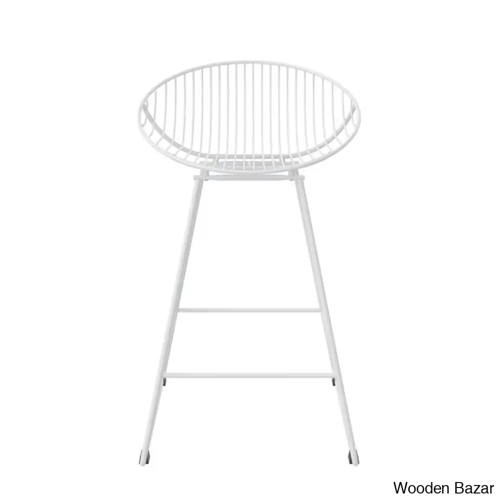 Ellisa Swivel 25’’ Counter And Bar Stool White