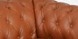 Baleno Three-seater brown leatherette sofas