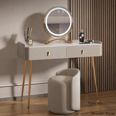 Emborough Vanity Dressing Table With Lighted Mirror And Stool