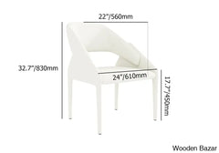 Emory Modern White Faux Leather Dining Chairs With Open Back – Set Of 2 For Stylish Rooms