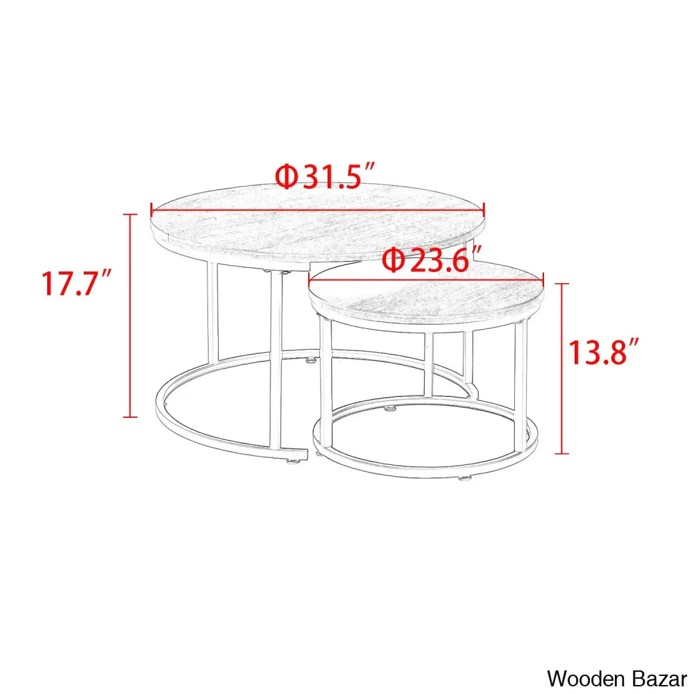 Emoryl Nesting Coffee And Center Table