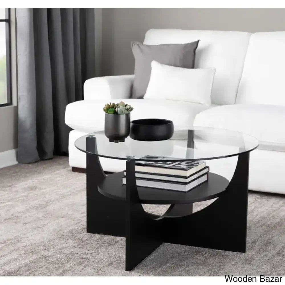 Ensca Glass Top Coffee And Center Table