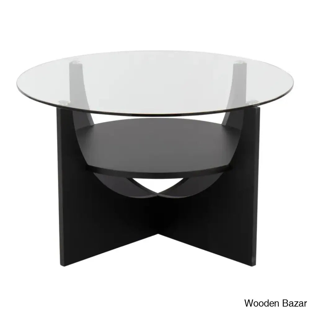 Ensca Glass Top Coffee And Center Table Black