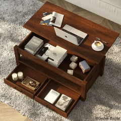 Eoghan Lift Top Coffee Table With 2 Drawers And Center