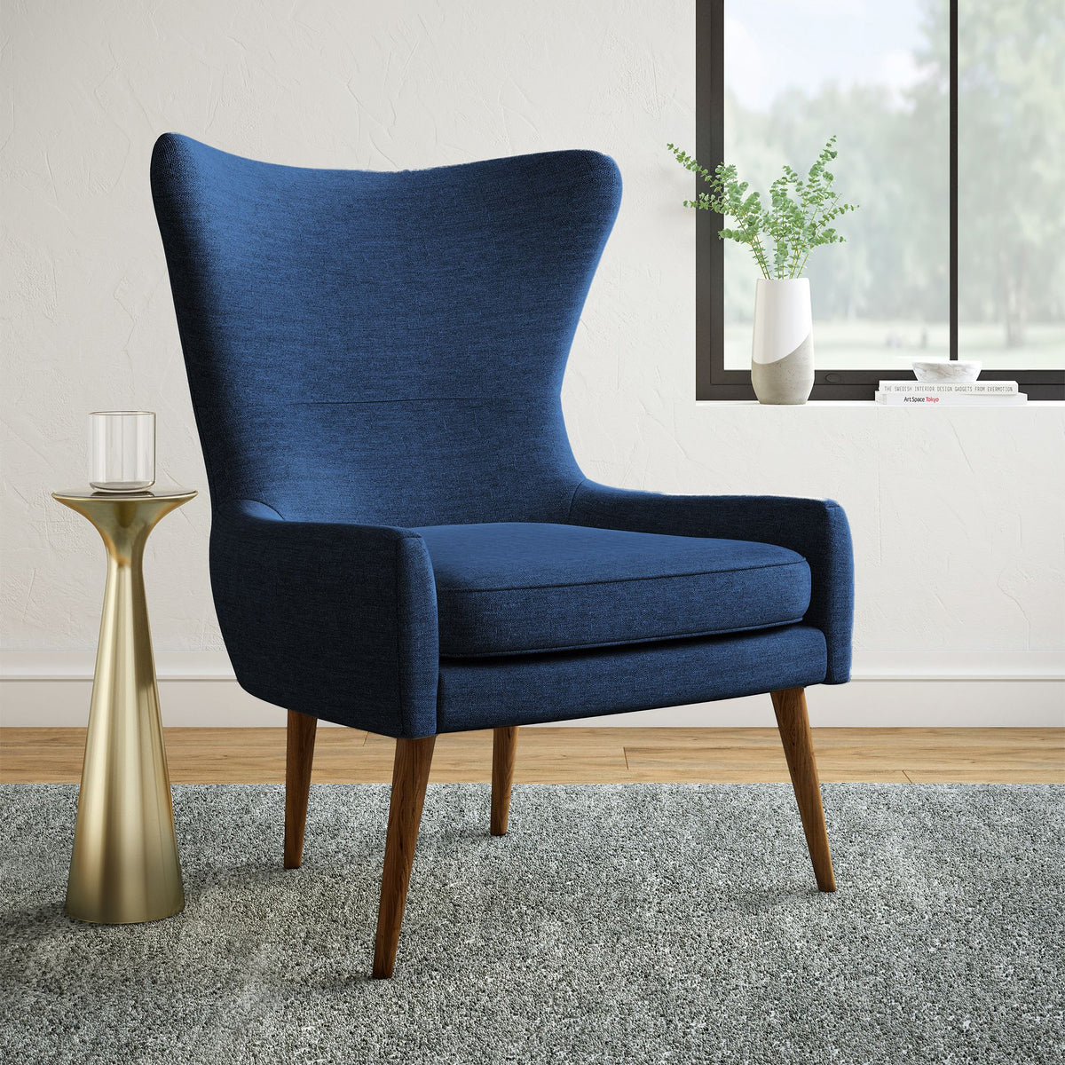 Oawaka Wing Chair - Wooden bazar