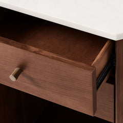 Gernix Modern Bedside Table - Wooden Bazar