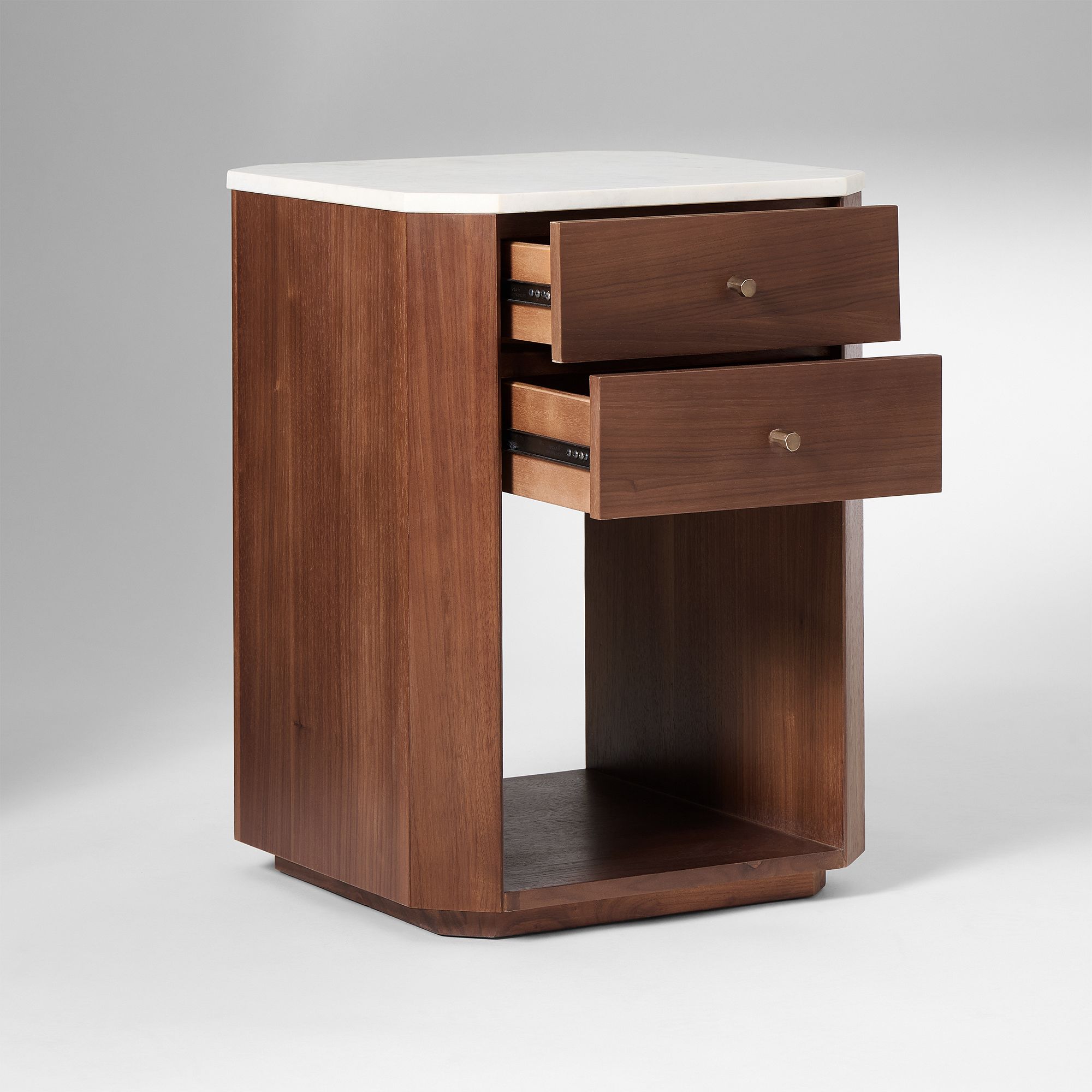 Gernix Modern Bedside Table - Wooden Bazar