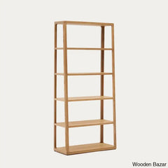 Eternal Essence Solid Wood Maymai Bookshelf - Wooden Bazar