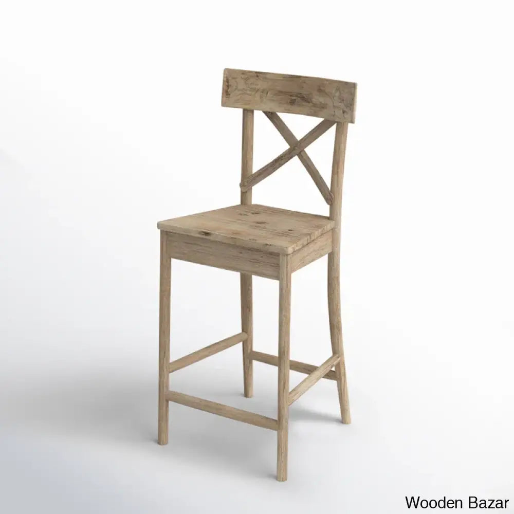 Eugleyc Swivel Solid Wood Bar & Counter Stool