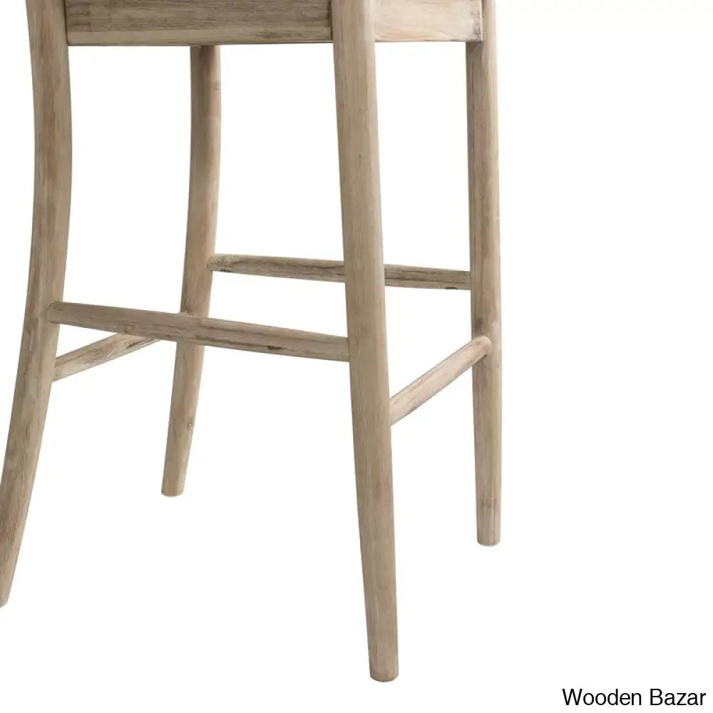 Eugleyc Swivel Solid Wood Bar & Counter Stool