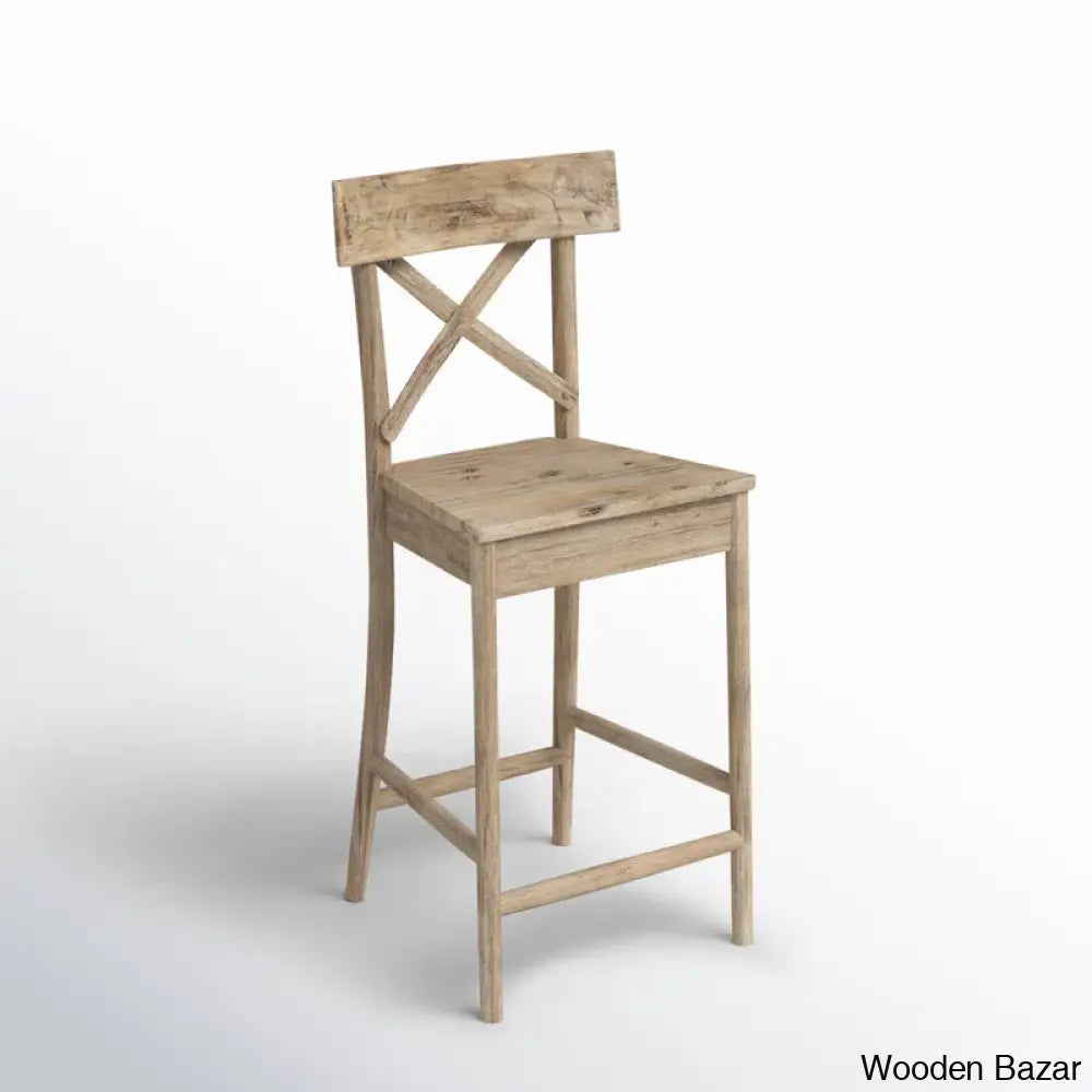 Eugleyc Swivel Solid Wood Bar & Counter Stool