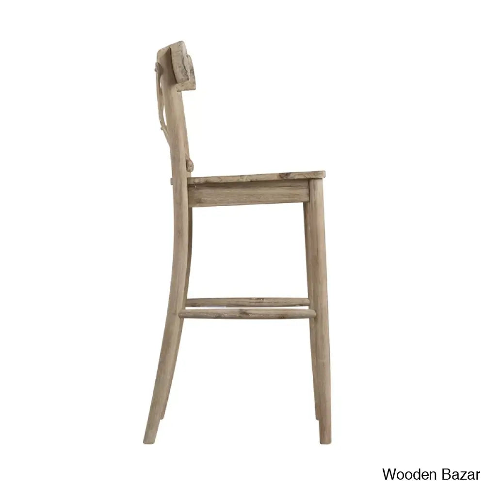 Eugleyc Swivel Solid Wood Bar & Counter Stool