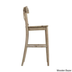 Eugleyc Swivel Solid Wood Bar & Counter Stool