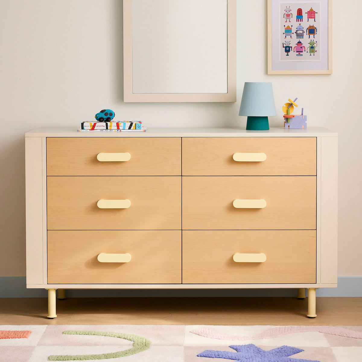 Yalkiin  6-Drawer Dresser - Wooden bazar