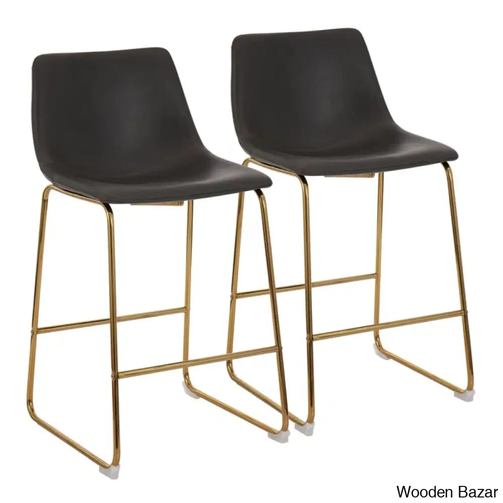 Eve Swivel Upholstered 25.75’’ Counter And Bar Stool With Metal Frame (Set Of 2)