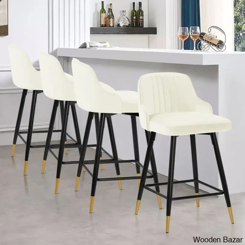 Eve Swivel Velvet Upholstered Counter & Bar Stool (Set Of 2)