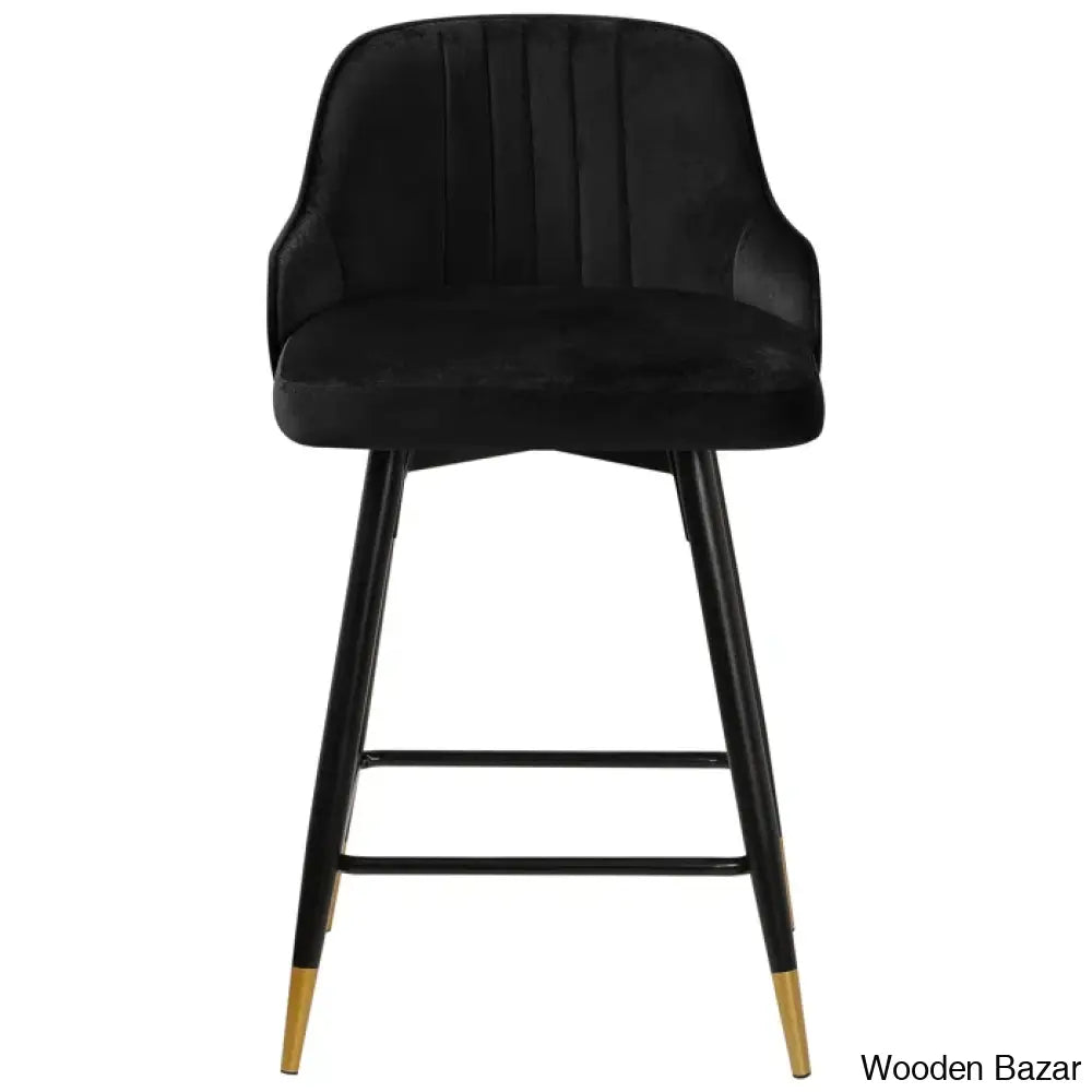 Eve Swivel Velvet Upholstered Counter & Bar Stool (Set Of 2)