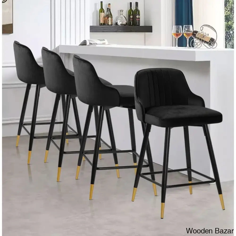 Eve Swivel Velvet Upholstered Counter & Bar Stool (Set Of 2)