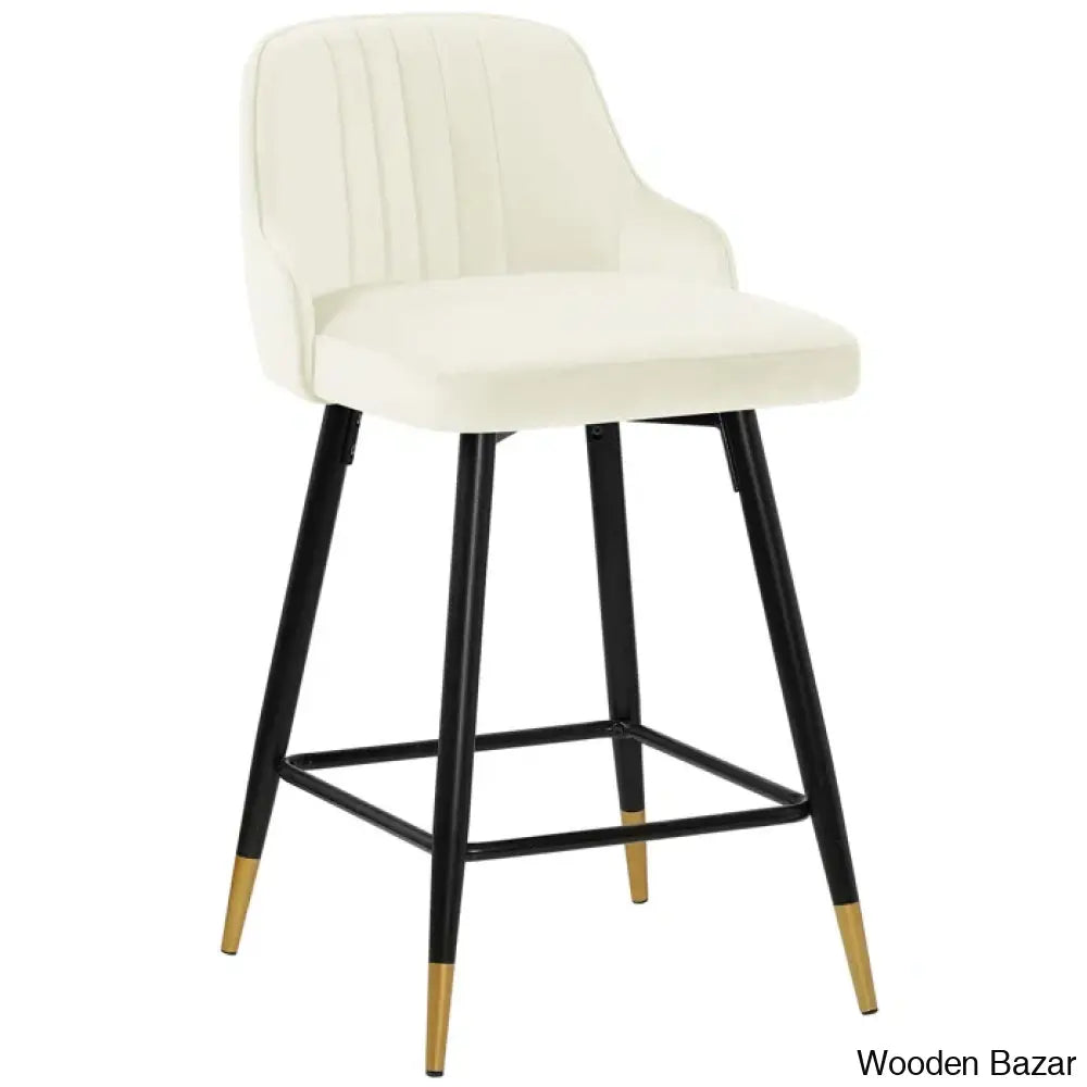 Eve Swivel Velvet Upholstered Counter & Bar Stool (Set Of 2)