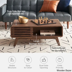 Evian Coffee Table With Storage And Center Table