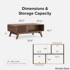 Evian Coffee Table With Storage And Center Table