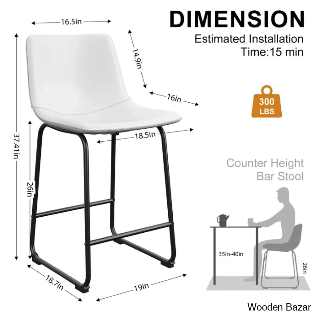 Evres Swivel Faux Leather Bar Stools Upholstered Counter And Bar Modern Kitchen Chairs With Metal