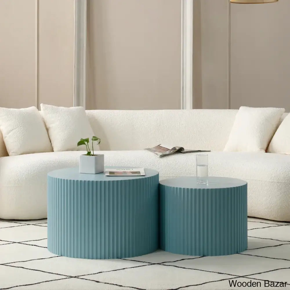 Evtimija Coffee Table And Center Table Blue