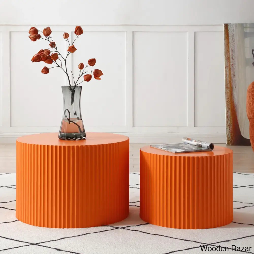 Evtimija Coffee Table And Center Table Orange