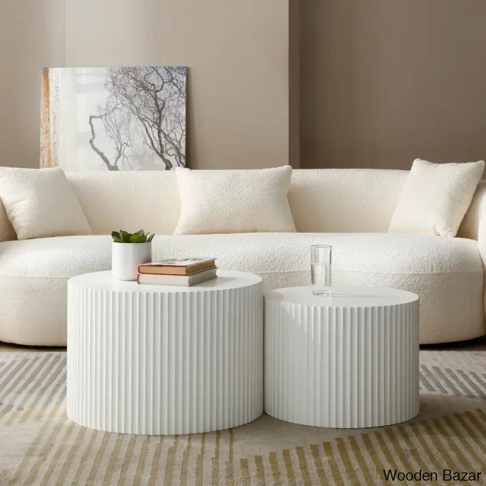 Evtimija Coffee Table And Center Table White