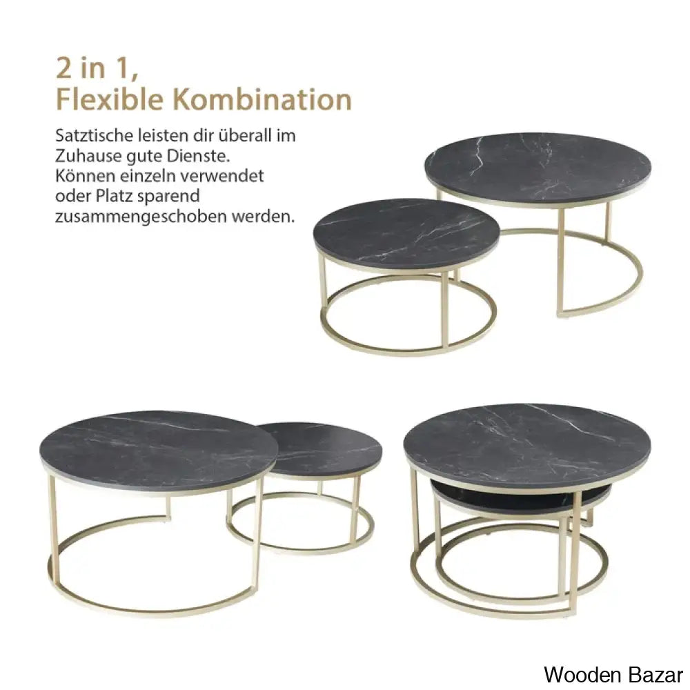 Ewerly Round Nesting Coffee And Center Table