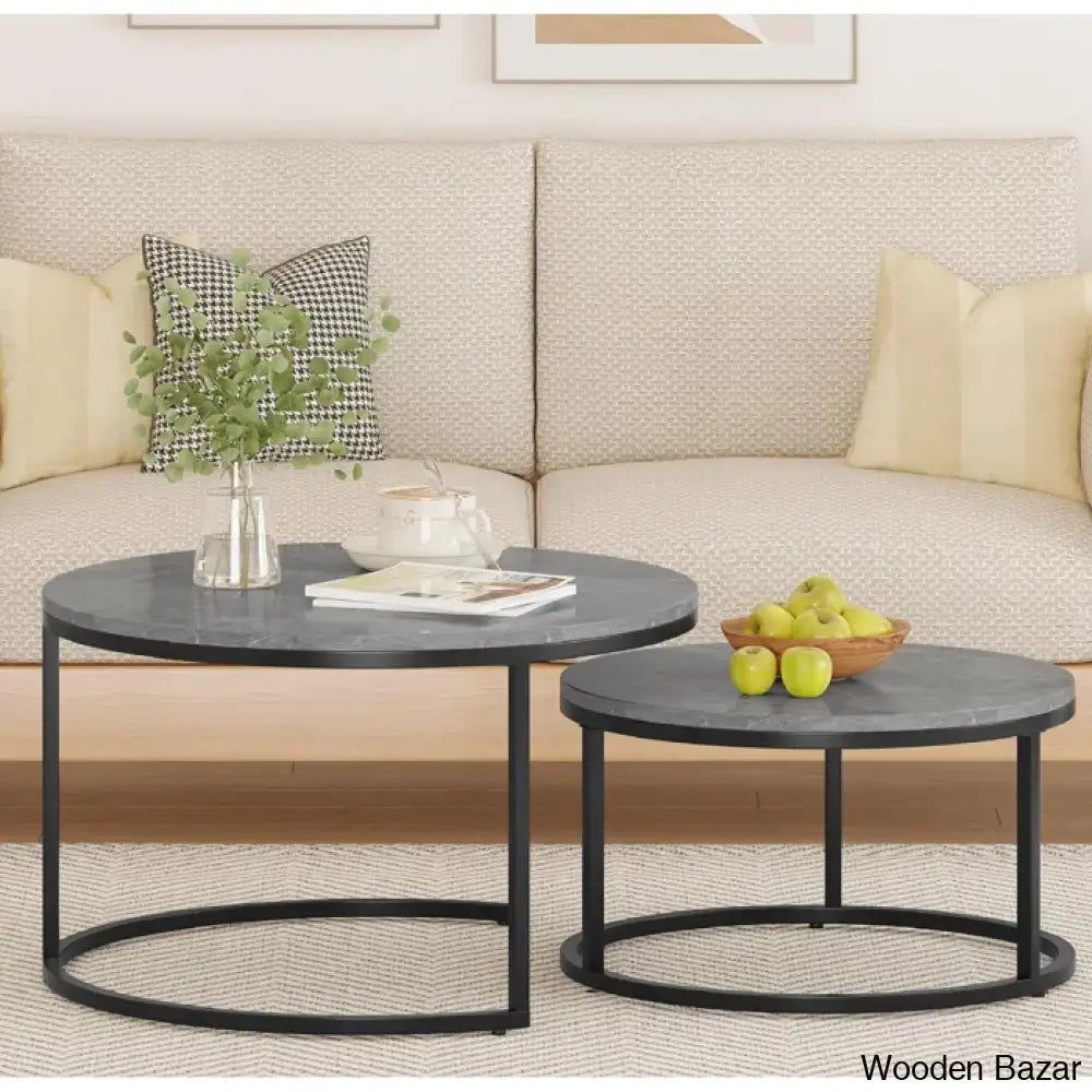 Ewerly Round Nesting Coffee And Center Table