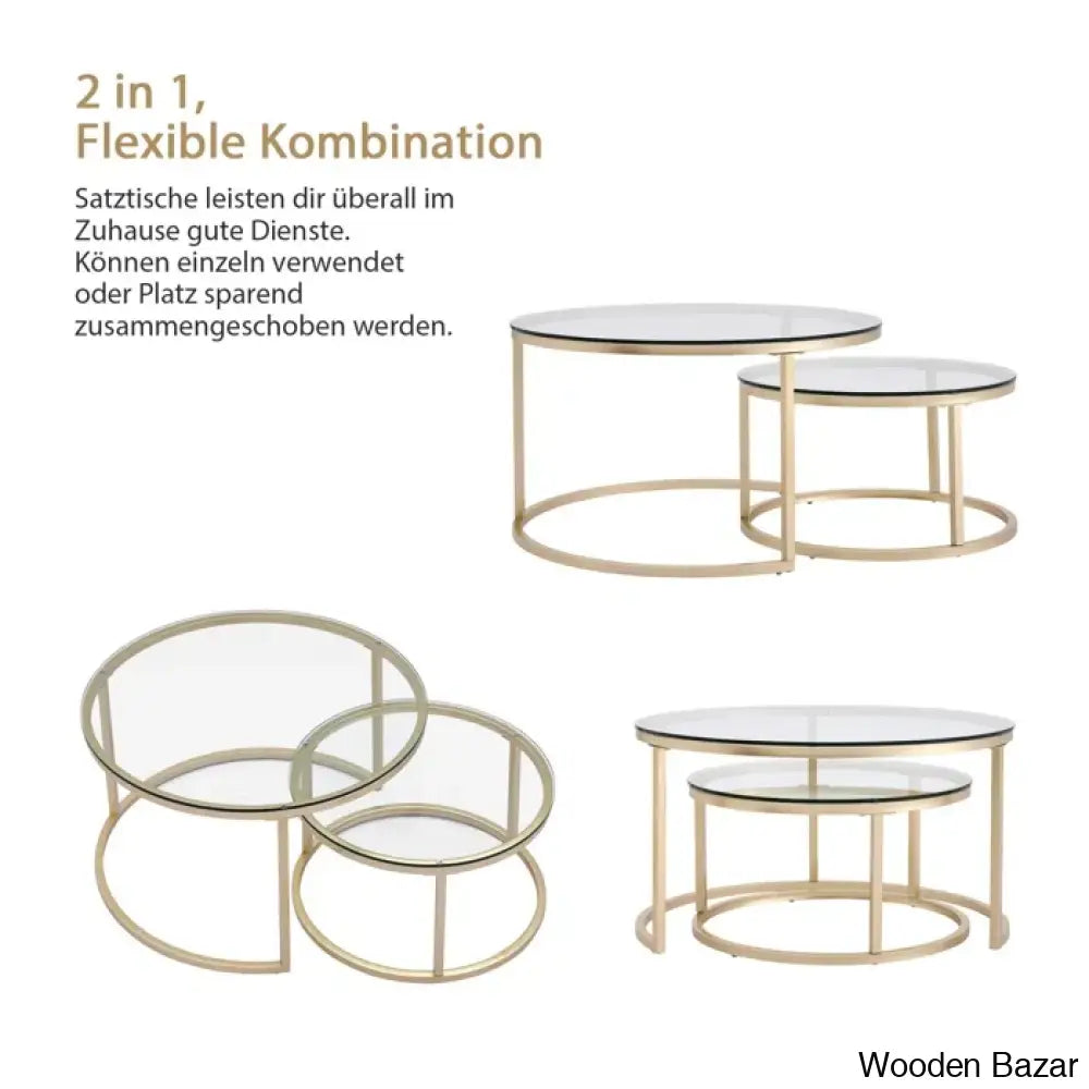 Ewerly Round Nesting Coffee And Center Table