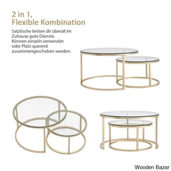 Ewerly Round Nesting Coffee And Center Table