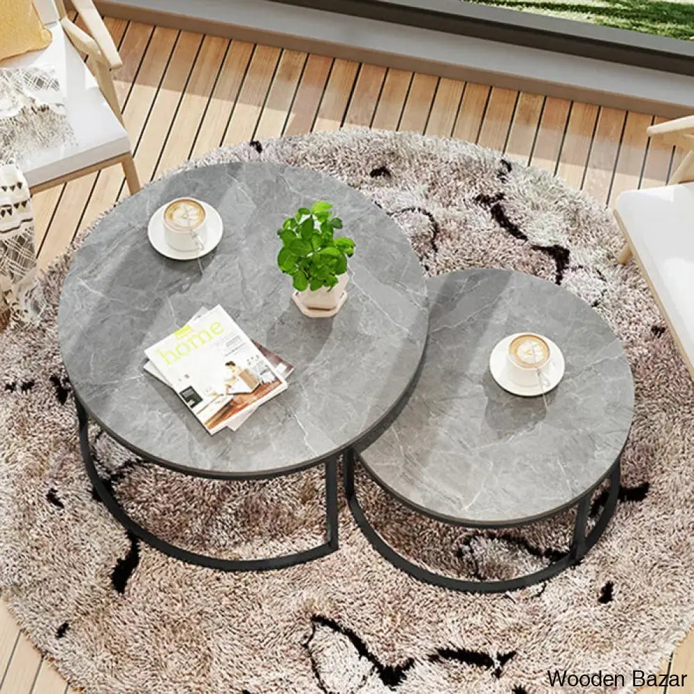 Ewerly Round Nesting Coffee And Center Table