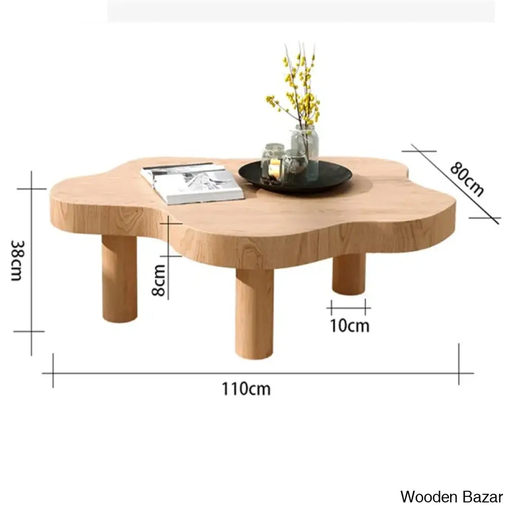 Eyuny Solid Wood Coffee And Center Table