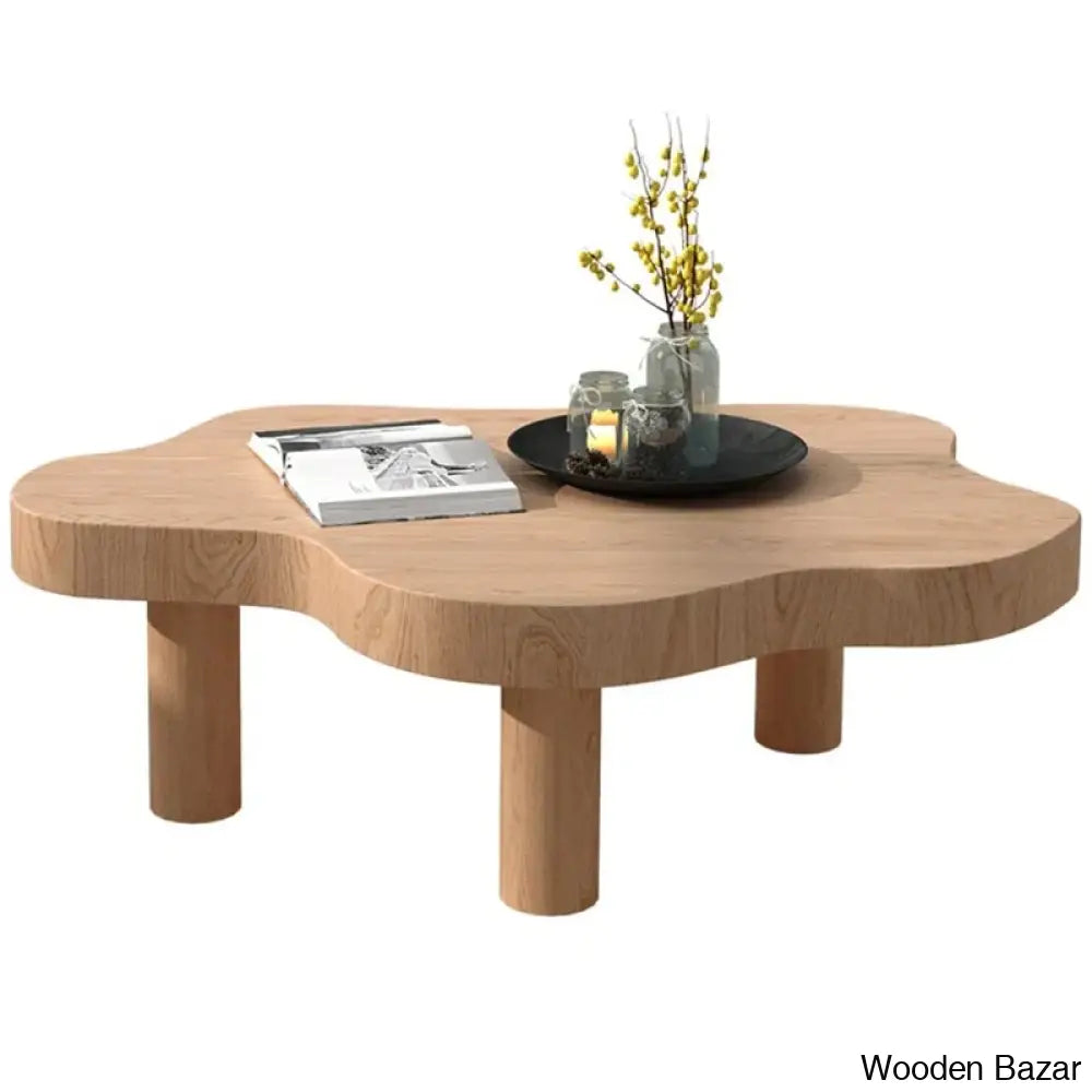 Eyuny Solid Wood Coffee And Center Table Brown