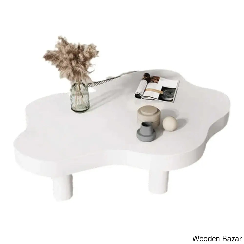 Eyuny Solid Wood Coffee And Center Table White