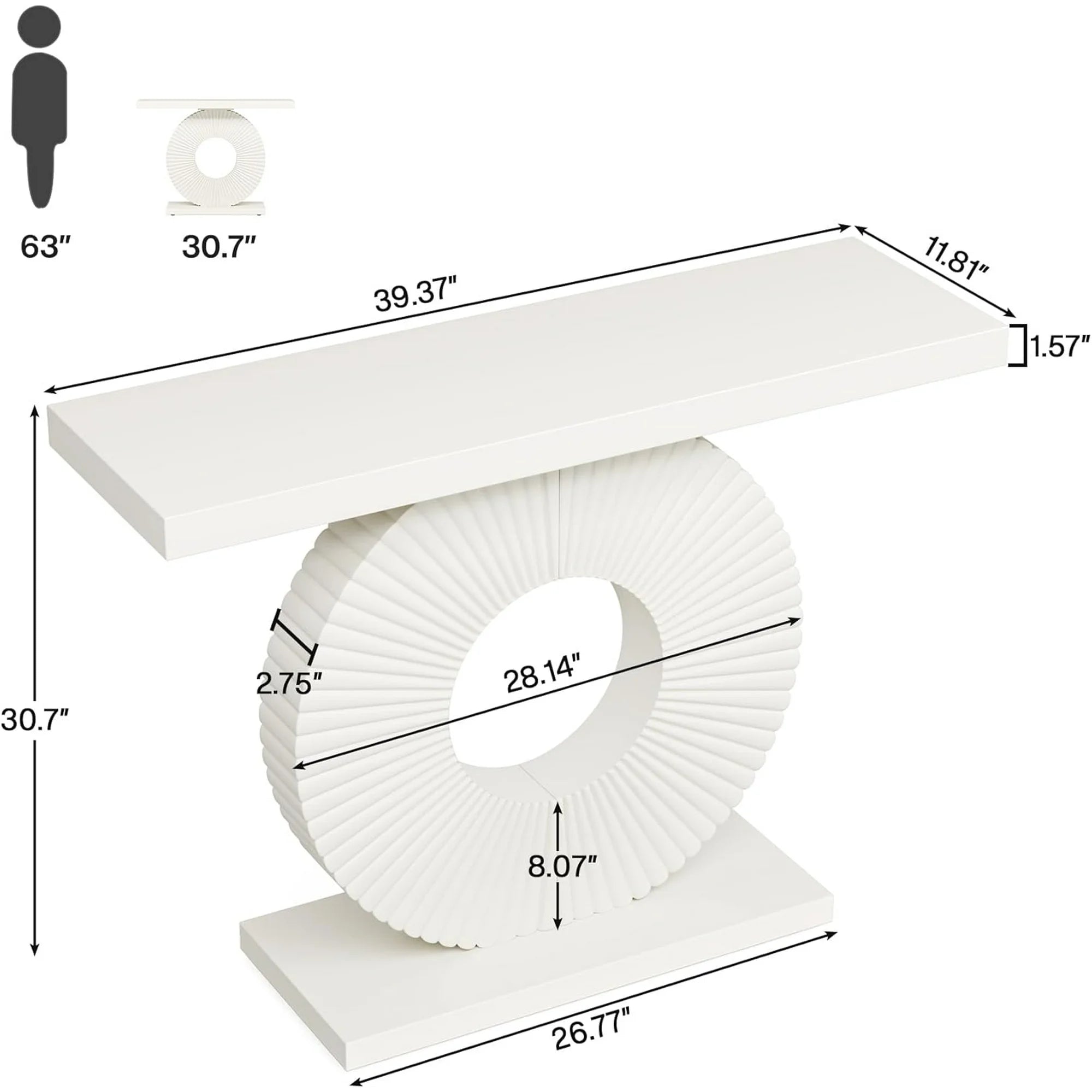 Kelis Modern Console Table Wood Entryway Table Sofa Table