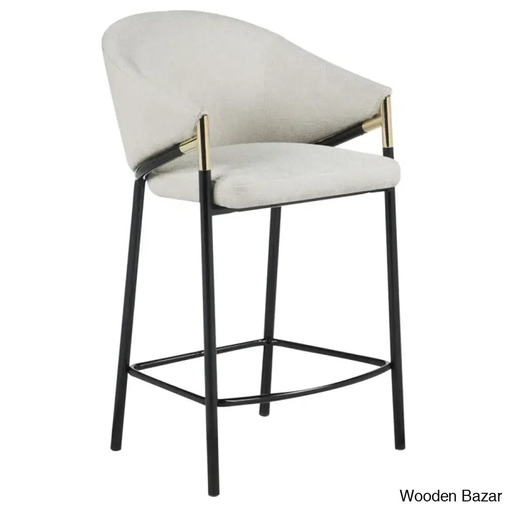 Farlows Upholstered Counter And Bar Stool With Metal Frame (Set Of 2)