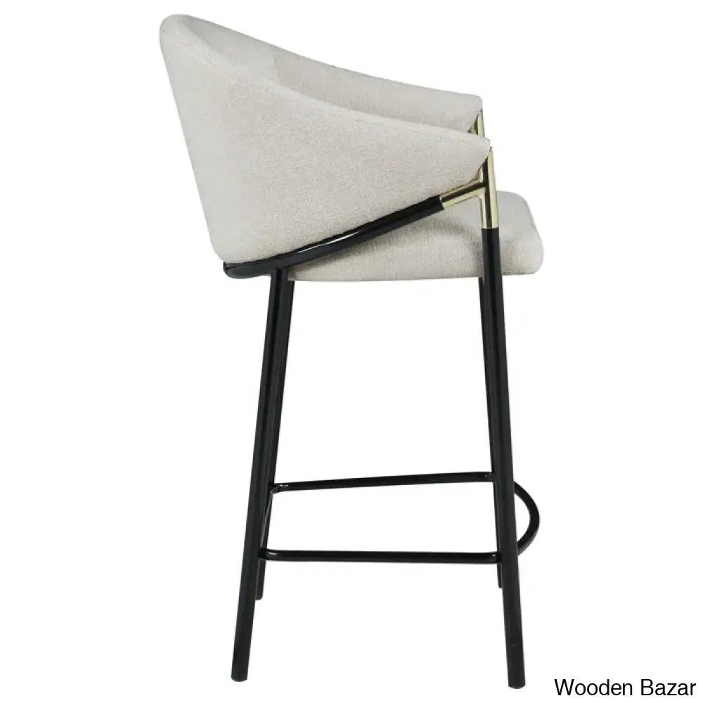 Farlows Upholstered Counter And Bar Stool With Metal Frame (Set Of 2)