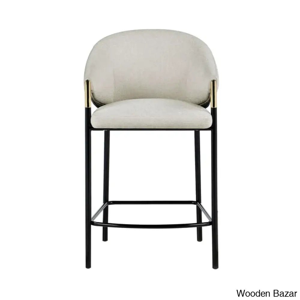 Farlows Upholstered Counter And Bar Stool With Metal Frame (Set Of 2)